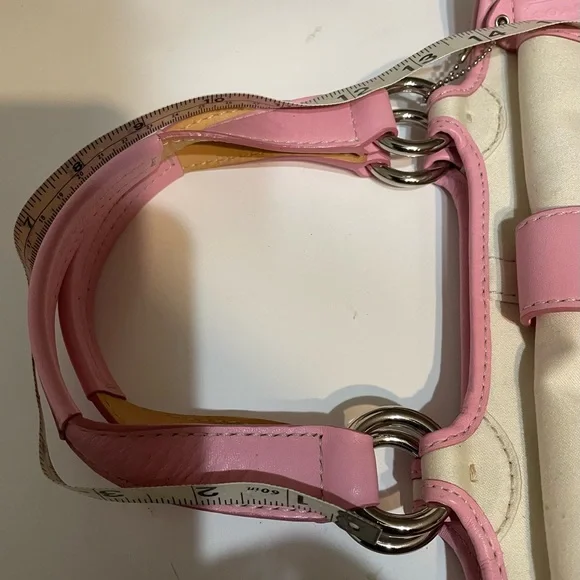 Pink and Cream Women's Handbag - Picture 9 of 13